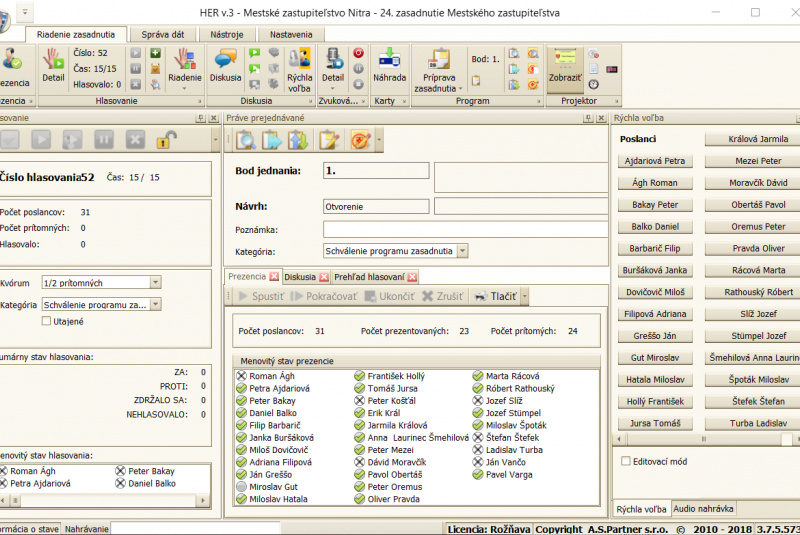 HER - riadiaci softvér obsluhy / HER - foto HER - riadiaci softvér obsluhy / HER - foto